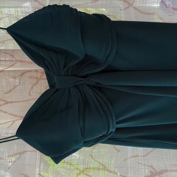 Spaghetti strap handkerchief bottom midi length dress - Picture 1 of 5